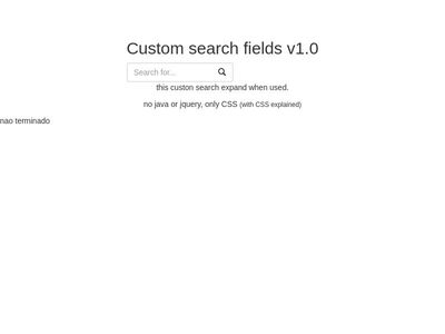 Custom search field (not finished)