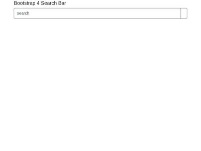 Bootstrap 4 Search Bar