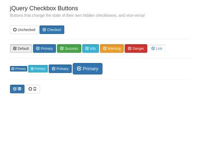 jQuery Checkbox Buttons