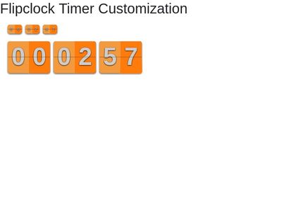 Flipclock Timer Customization