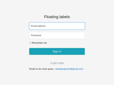 Floating labels Bootstrap 4